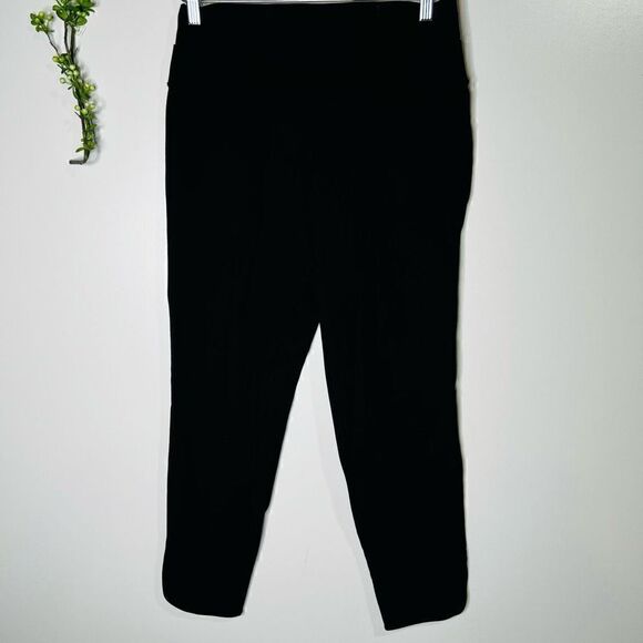 Lululemon Black Crop Angle Hem Double Waist Band Athletic Pants - Picture 1 of 11